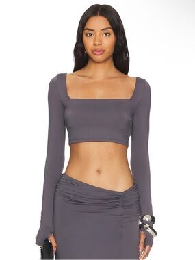 NAKEDVICE The Jade Top in Slate Size S